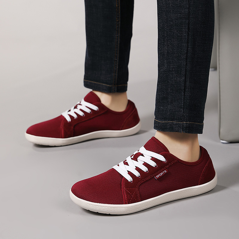 2024 Men Toe Box Women's Canvas Barefoot Shoes Wide Width Sneakers | Minimalist Footwear 7746a
