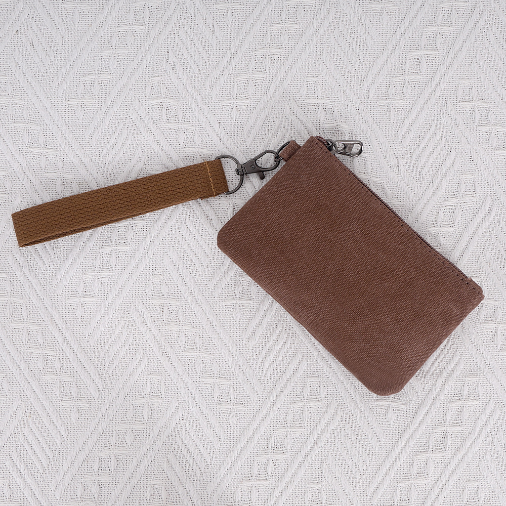 New washed canvas coin purse, coin, keycard handbag, handbag
