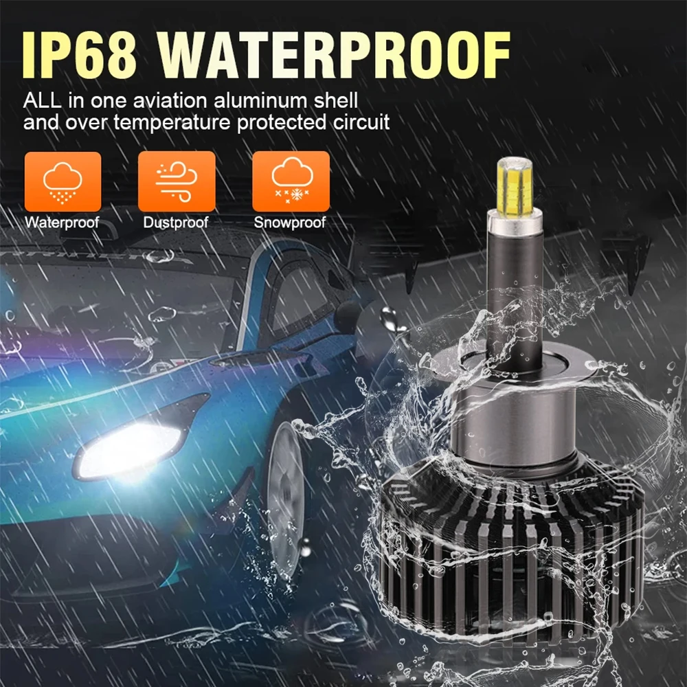 H7 LED Car Headlight Bulb Canbus H8 H9 H11 Fog Lights 9006 Hb4 9005 Hb3 9012 Hir2 Led 360 350000LM 800W 3D Auto Lamps Super Mini