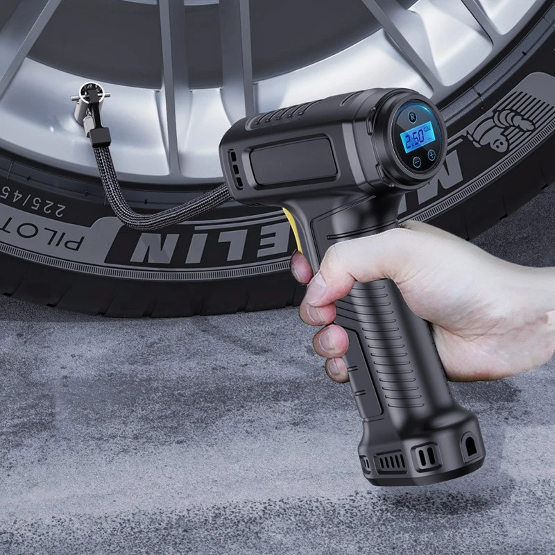 120w Car Tire Inflator Wired Car Air Compressor Auto Electric Inflatable Pump With Led For Car Motorcycles Bikes Car Accessories
