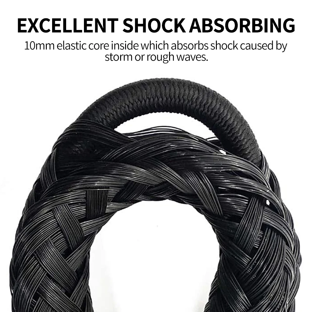 1 / 2 Packs Boat Bungee Dock Lines Bungee Cords Docking Rope Stretches 4-5.5ft Mooring Rope Foam Float Fishing Boat Accessories