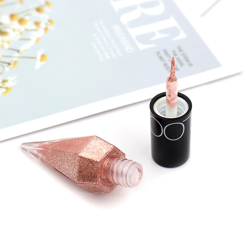 Diamond Shiny Eye Liners Eyeshadow Waterproof Silver Rose Gold Color Glitter Sequins Eyeliner Eye Shadow Makeup Beauty Cosmetics