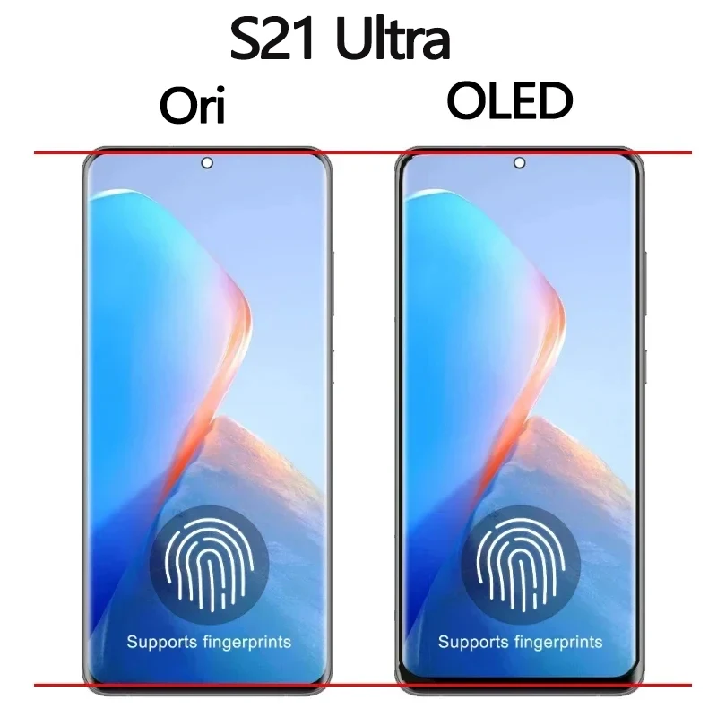 OLED For Samsung S21 Ultra 5G Lcd G998F G998u1 Display Touch Screen Digitizer For S21Ultra LCD Fingerprint