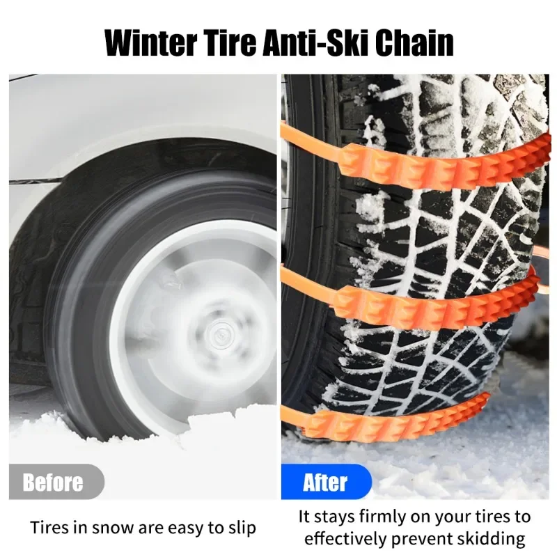 Winter Anti Skid Snow Chains Car Emergency Tire Wheel Anti-Slip Mud Chain Auto Outdoor Snow Tire Anti-Skid Chains