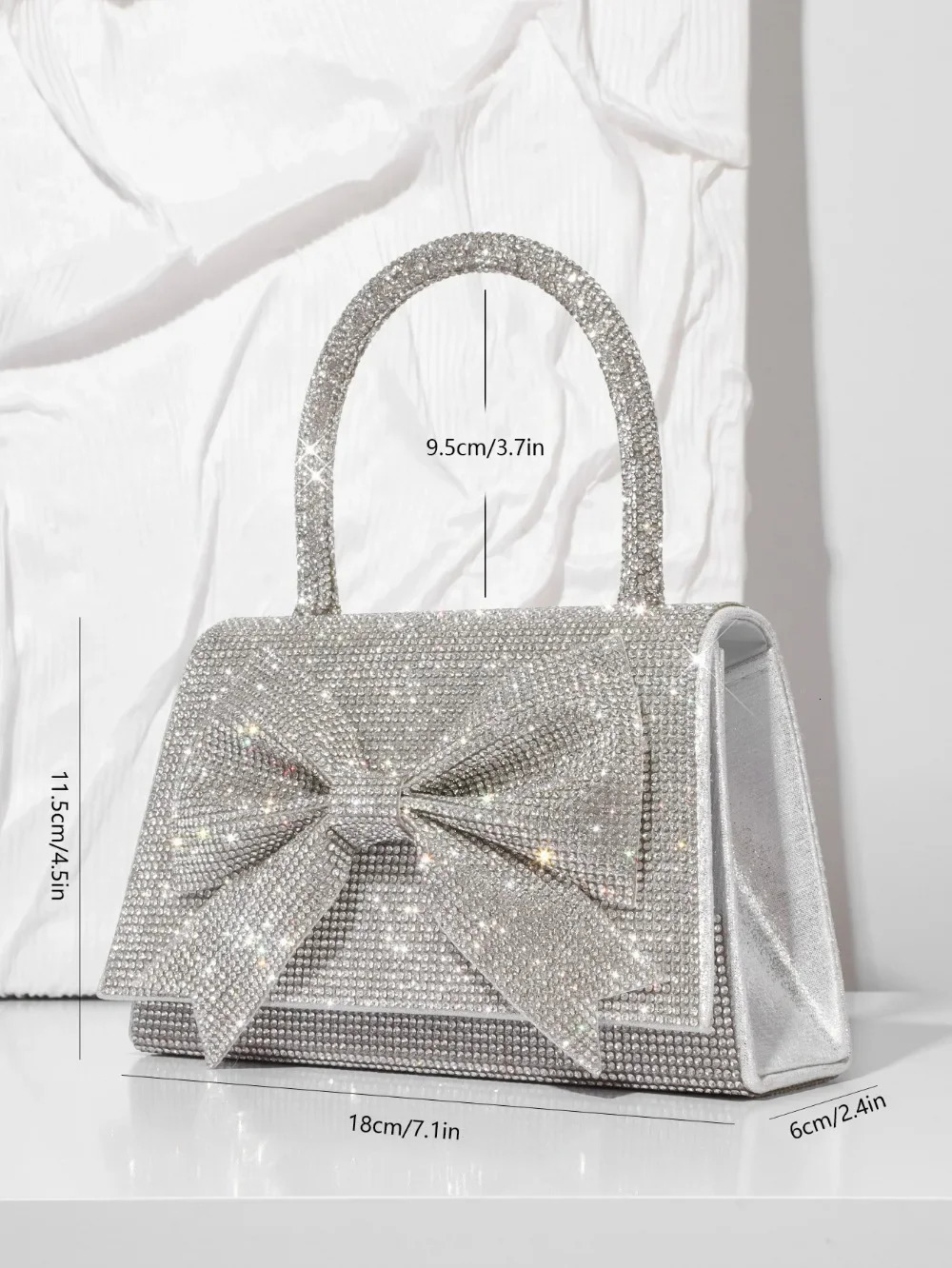 Ladies evening bag diamond bow handbag sparkling bridal bag gold mini wallet wedding party bag 241031