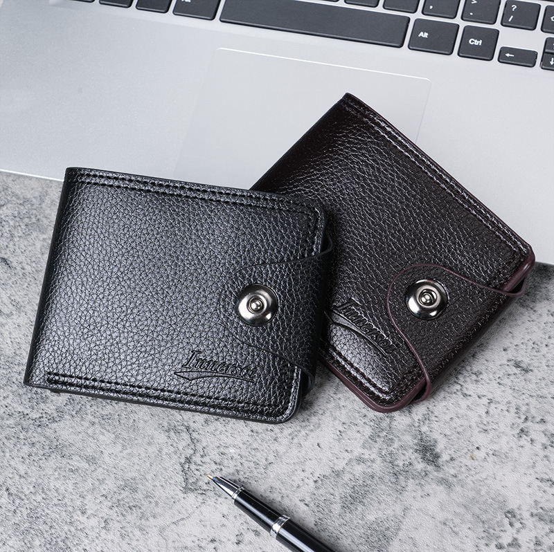 Designer's new men's short item, new item ticket, zero wallet, double line card bag, wallet