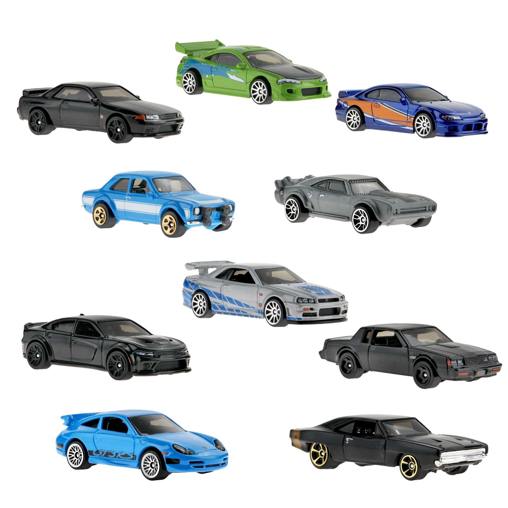 Hot Wheels Fast and Furious Cars Nissan Skyline GTR BNR32 /NISSAN SILVIA S15/MITSUBISHI ECLIPSE 1/64 Die-cast Model HNT21