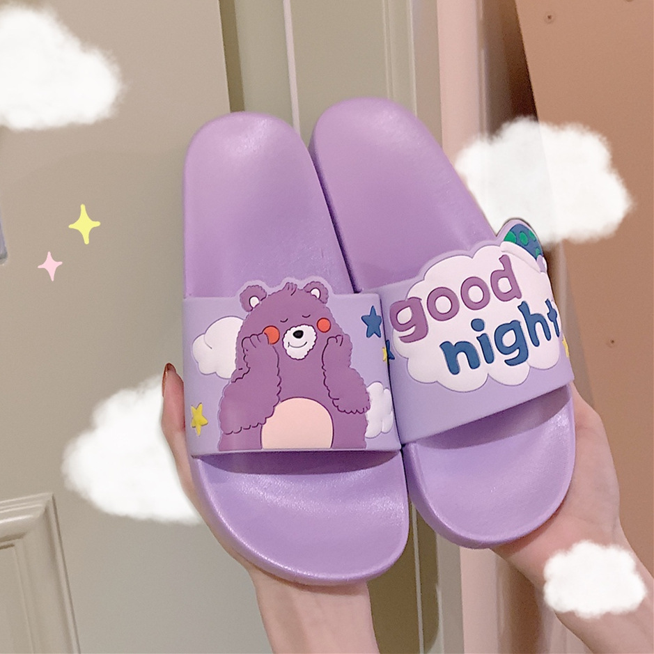 2024 New Slipper Ladies Summer Shoes personality cute cartoon flat slippers indoor street sandals girls beach shower slide