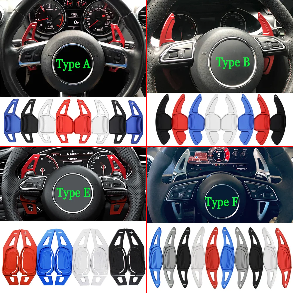Shift Paddles For Audi Sline Quattro RS Q3 Q5 Q7 S3 S5 SQ5 SQ7 R8 A3 A4 A5 A6 A7 S4 TT TTS Car Steering Wheel Extend DSG Sticker