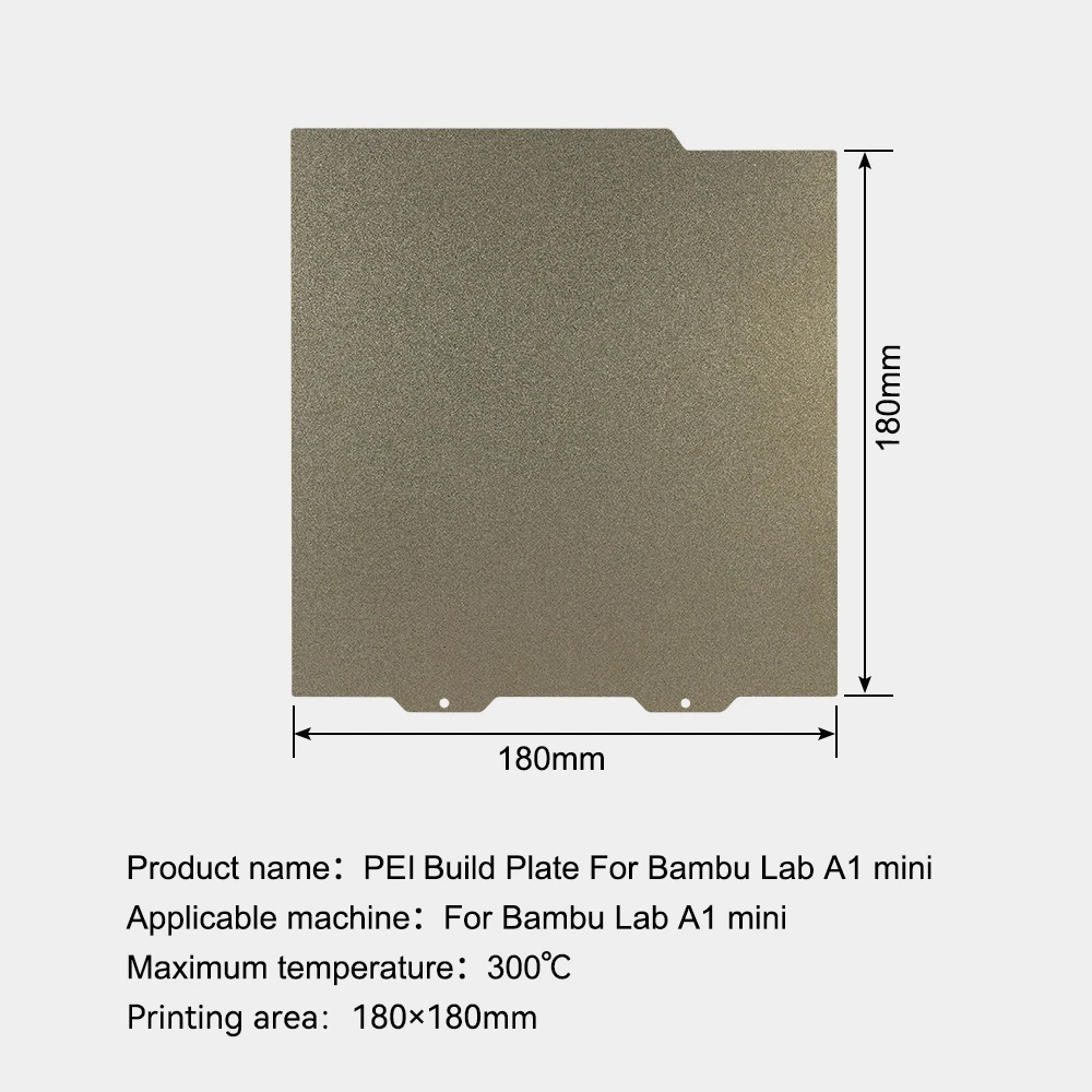 For Bambu Lab A1 Mini Build Plate PEI Spring Steel Sheet Double Side Printing Upgrade Heatbed Plateform For Bambulab A1-Mini