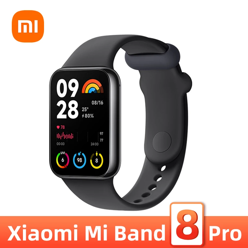 New Xiaomi Mi Band 8 Pro 1.74" AMOLED Display GPS 150+ Sports Mode Blood Oxygen Heart Rate Monitoring BT 5.3 Bracelet SmartWatch