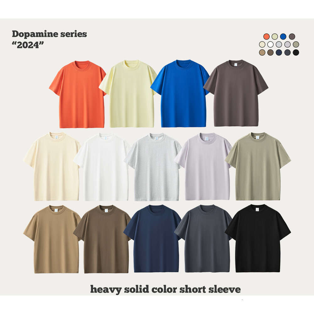 Dongdu 2024 Summer 305G Fashion Brand FOG Earth Color Men's T-shirt Short Sleeved
