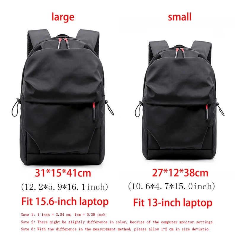 Multi functional waterproof backpack mens student backpack laptop backpack casual pleated 15.6-inch mens laptop bag 241031