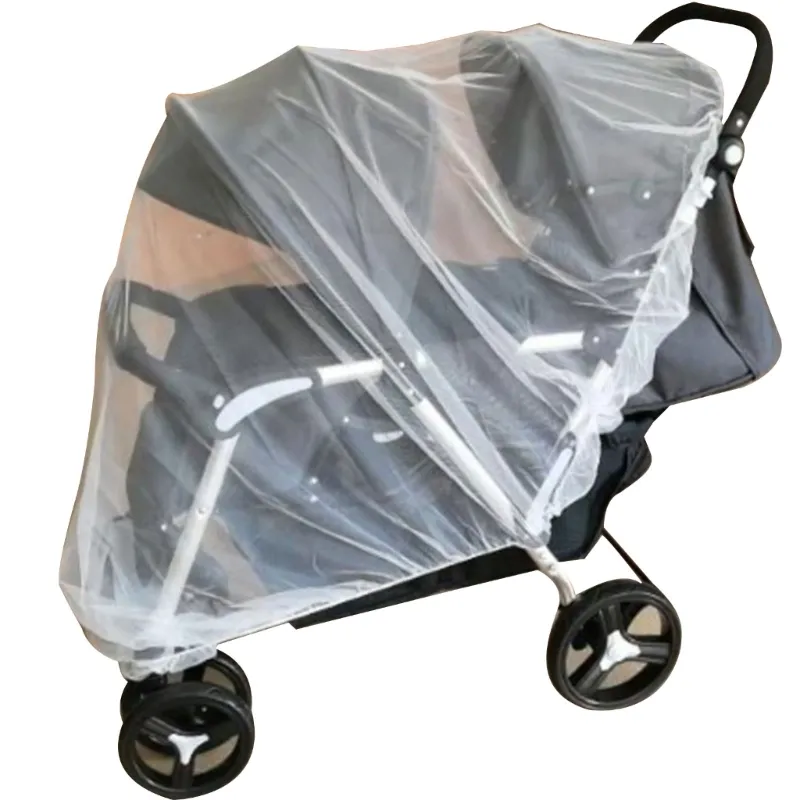 Stroller Mosquito Net for Carseat Bassinet Anti-Bug Mesh Cover Breathable Double Pram Sunproof Netting Joggers Accessory