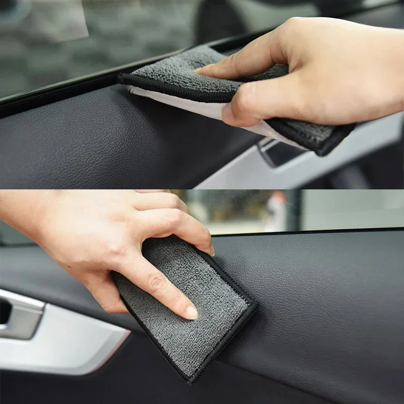 Suede Car Wash Pad, Soft, Absorbent, Detailing, Bristle Cleaning, No Scratch, Microfiber Scrubbing, 5Pcs