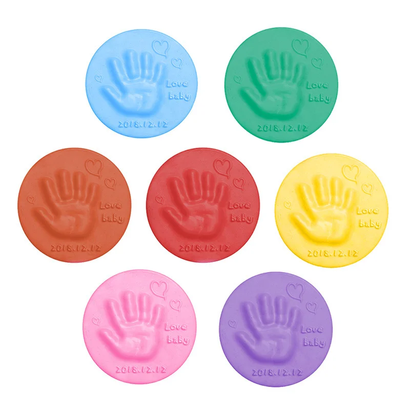 2025 Baby Care Air Drying Soft Clay Baby Handprint Footprint Imprint Kit Casting Parent-Child Hand Inkpad Fingerprint Kids new Toys DIY