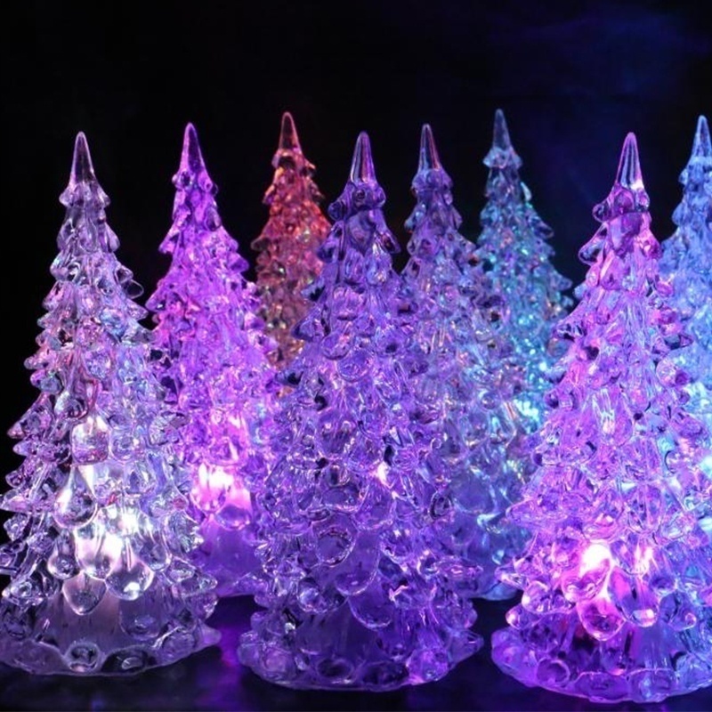 Small Christmas Tree Colorful Seven Colors Changing LED Lamp Light Romatic Home Christmas Decoration e781c 5 21e14