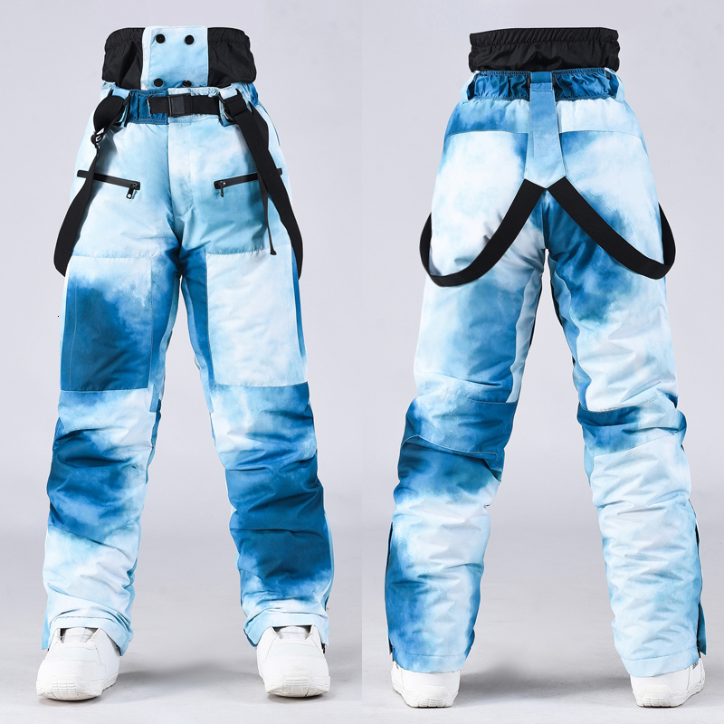 High Quality Outdoor Sport Mountain Snow Trousers Windproof Male Alpine Overalls Costumes Waterproof Warm Men Big Ski Pants