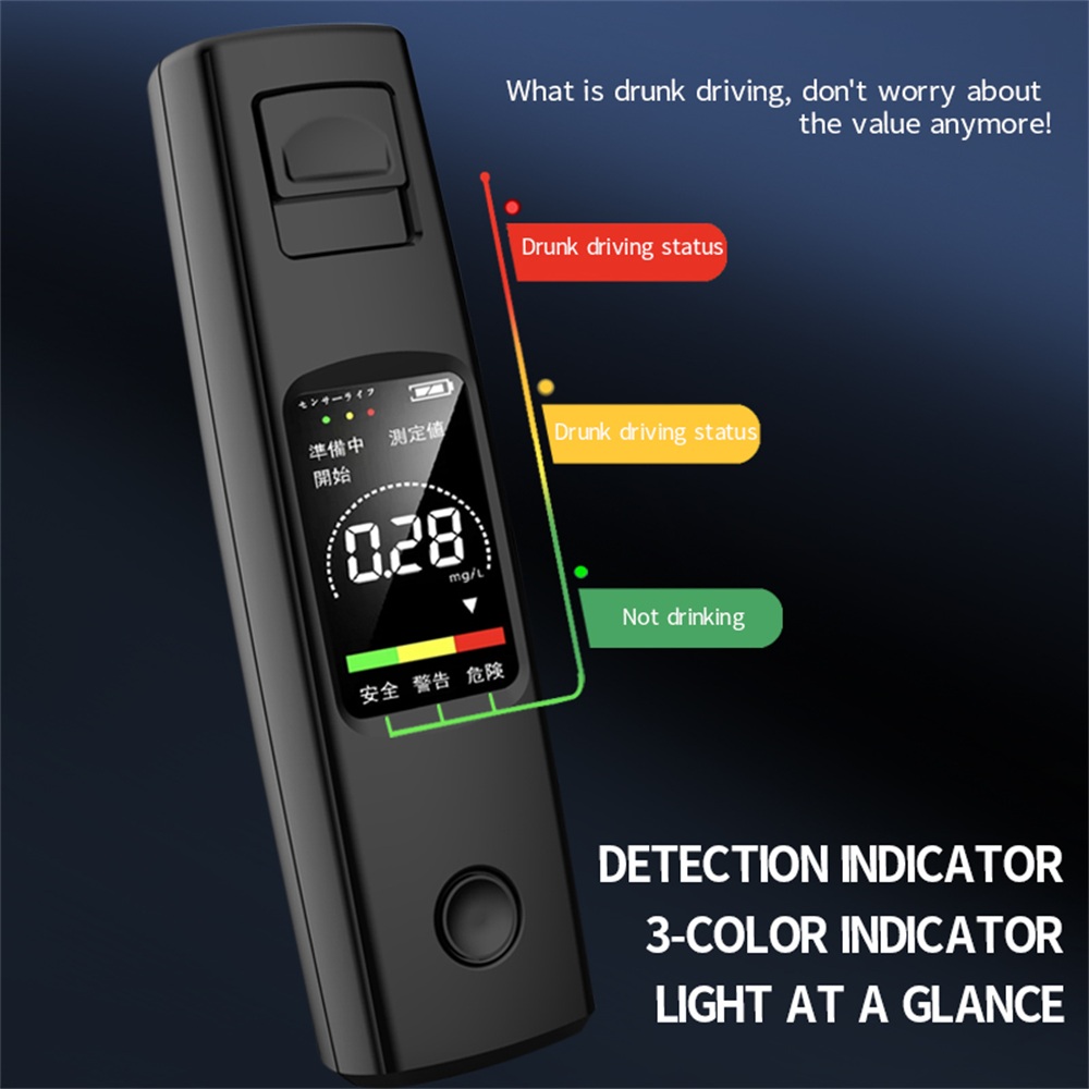 A20 Alcohol Tester Professional Breathalyzer Alcotest With LED Display Dual Mode Switch For Alcohol Meter Alcool Tester