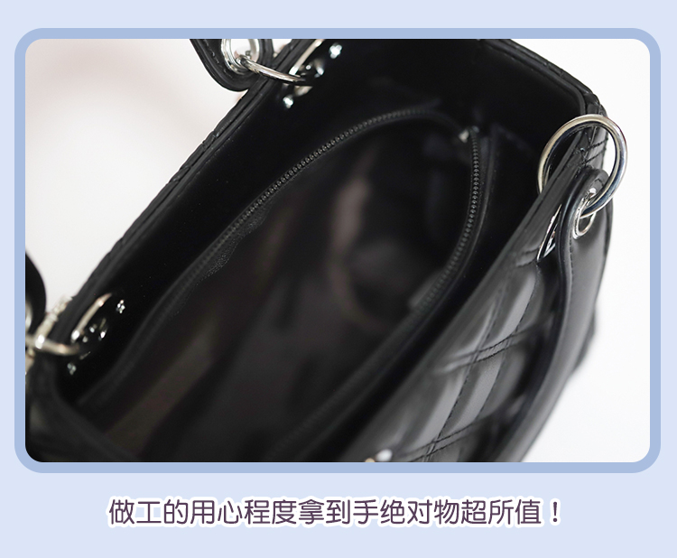 Mine Mass-Produced Japanese Girl Hand Made Bag Bowknot Sweet Cool Diana Bag with Bag Pendant Ladies Small Leather Bags