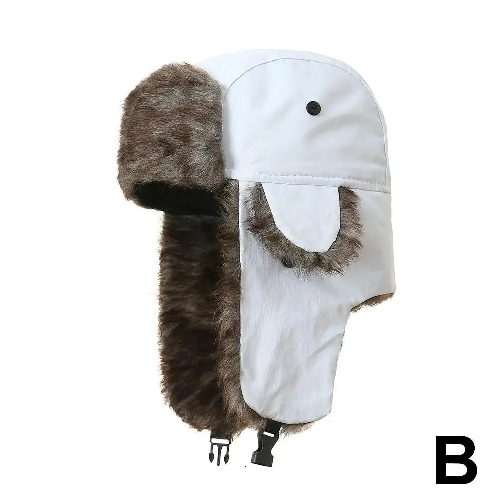 Mens Womens Russian Hats Hunter Bomber Hats Winter Wind Ushaka Hats Artificial Earrings Snowman Ski Hats Ray S2N0 241031