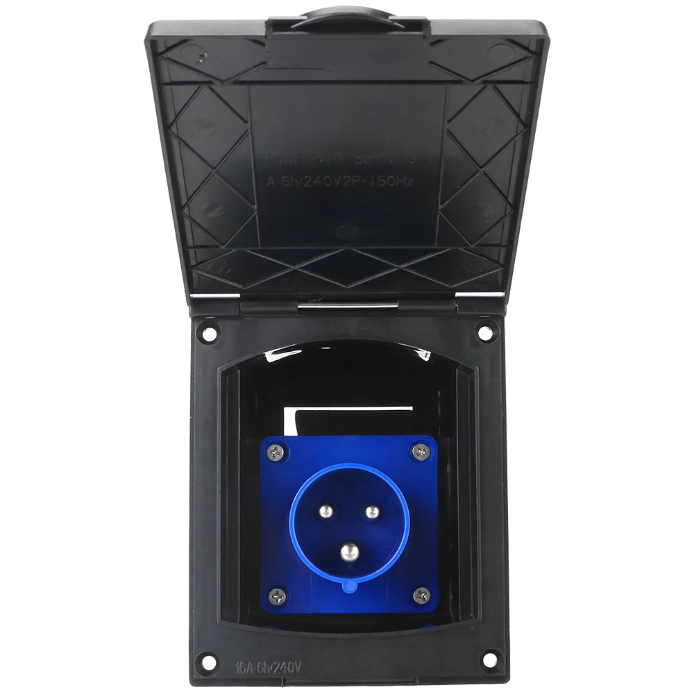Caravan Accessories Plug Socket With Cover Waterproof Kit 220-240V 16A Charger Flush Hook Up Tools For RV Camper Marine Boat
