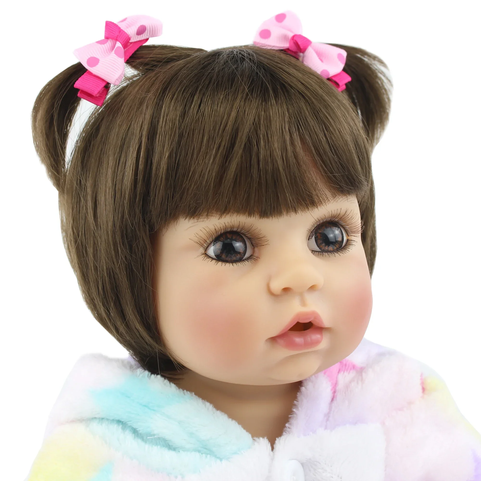 BZDOLL Lifelike 55 CM Reborn Baby Girl Doll With Full Soft Silicone Body 22 Inch Newborn Bebe Cute Bath Toy Child Birthday Gift