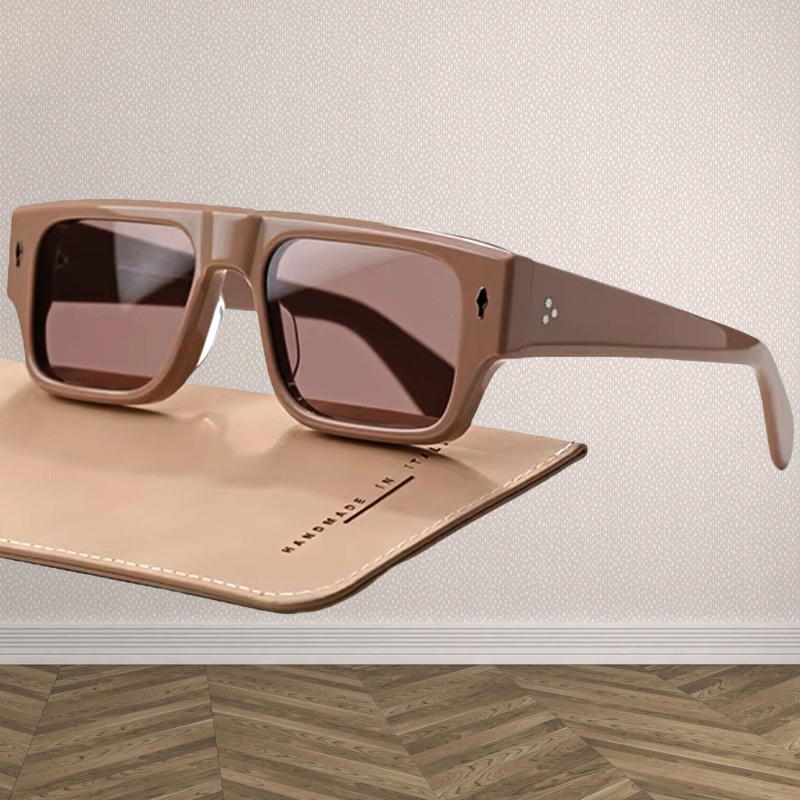 Handmade sunglasses Luxury brand design DEVOTO 52-18 Square Acetate Men Women Top Quality Eyewear Outdoor UV400 Protection in Italy IVSTA