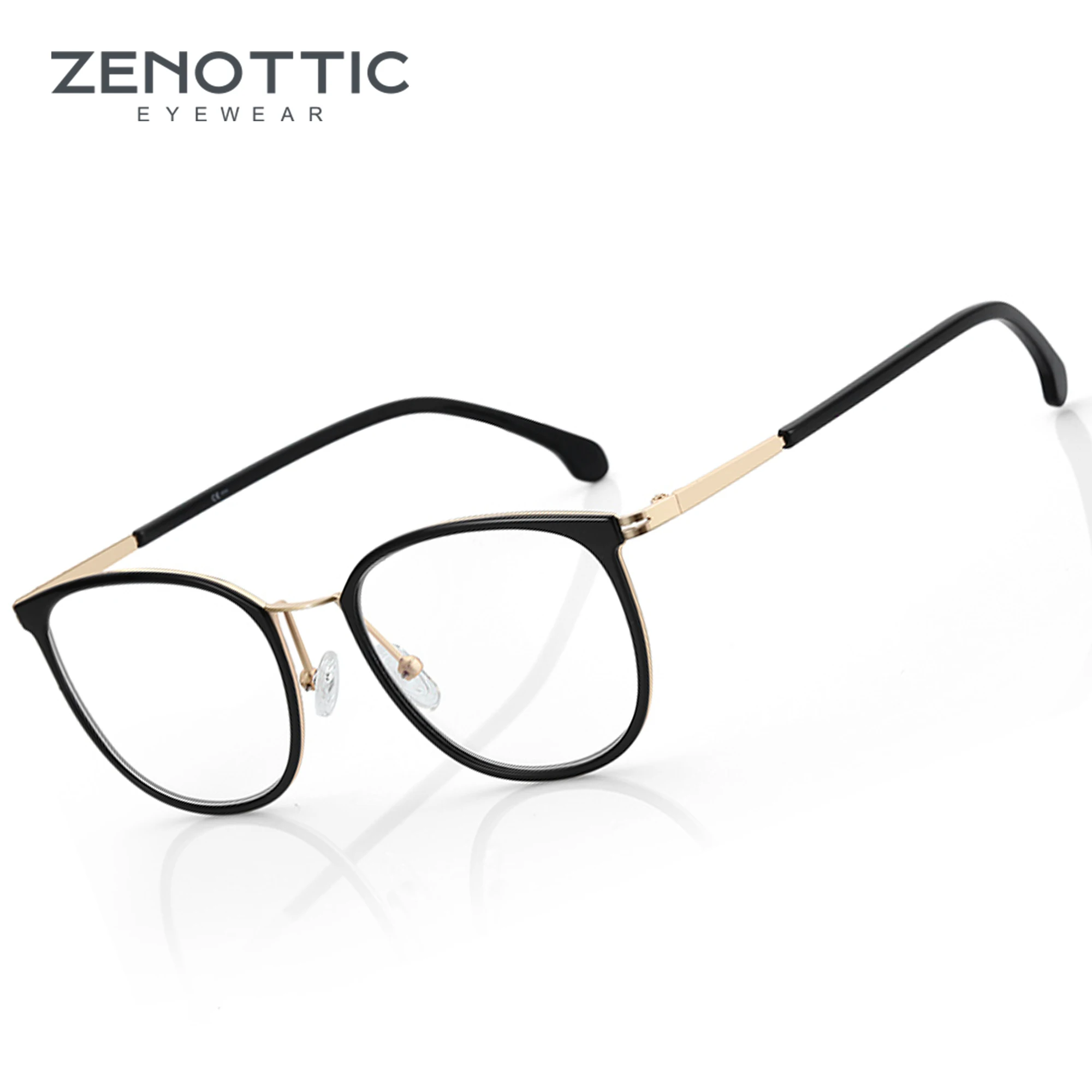ZENOTTIC Blue Light Blocking Computer Glasses Female Anti Eyestrain Anti Glare Lens Lightweight Frame Optical Eyeglasses Women