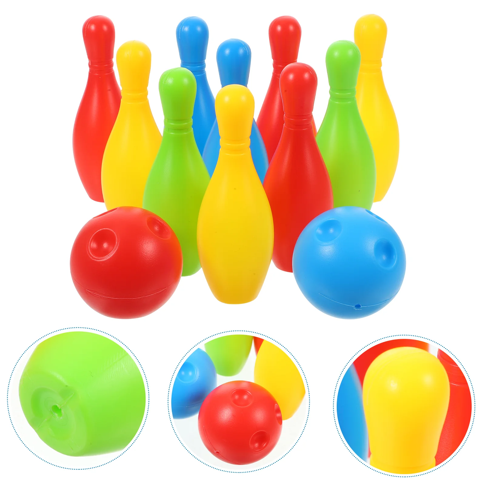 Bowling, 1 Set Bowling Set Toys Includes 10 and 2 Balls Indoor and Outdoor Bowling Game for Kids Presents, Family Gathering
