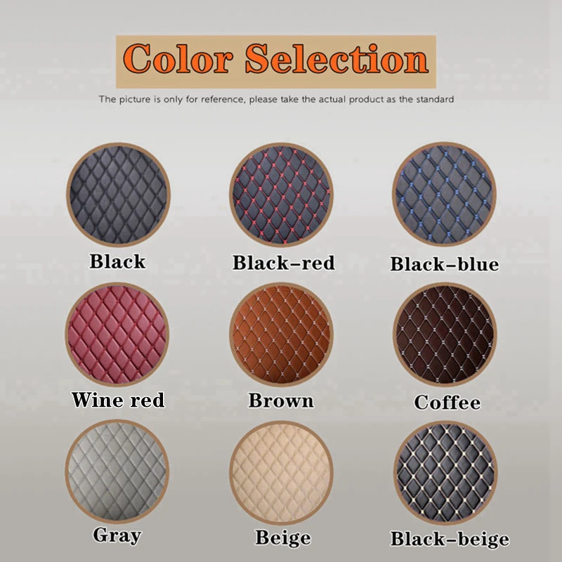 5PCS Universal Car Floor PU Leather Waterproof Foot Pad Protector Carpet Front and Rear Mats Set Auto Accessories