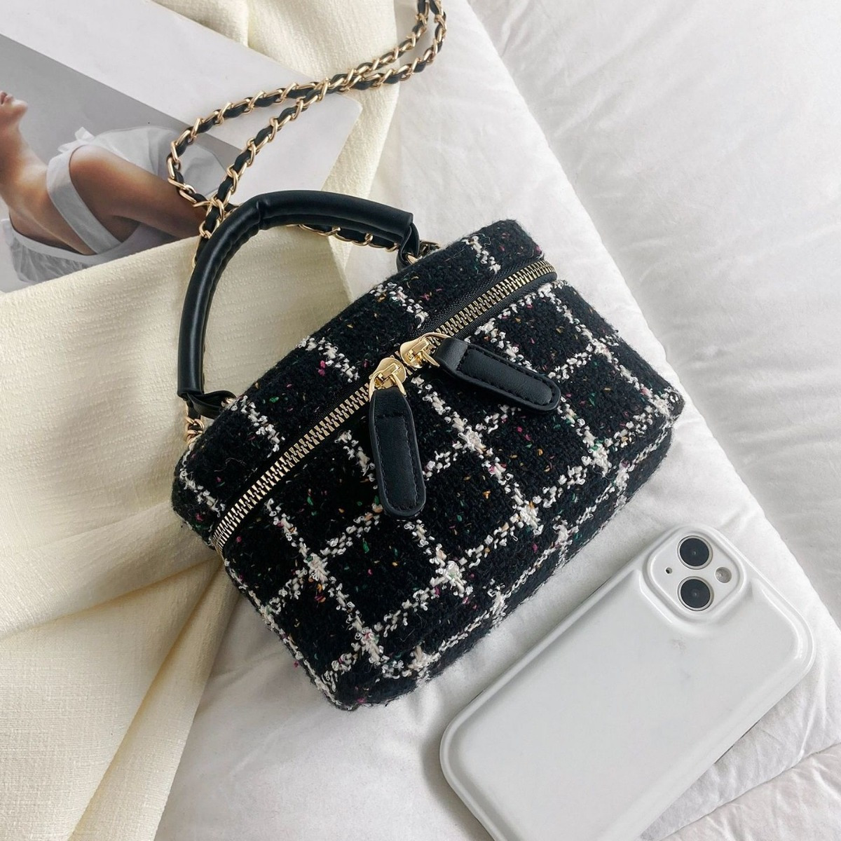 Fashion Classic Bag Designer 10a Top Woman Handbagevening Bags Elegant Handbags Small Fragrance Style High Texture Mini Versatile Single Shoulder Cros