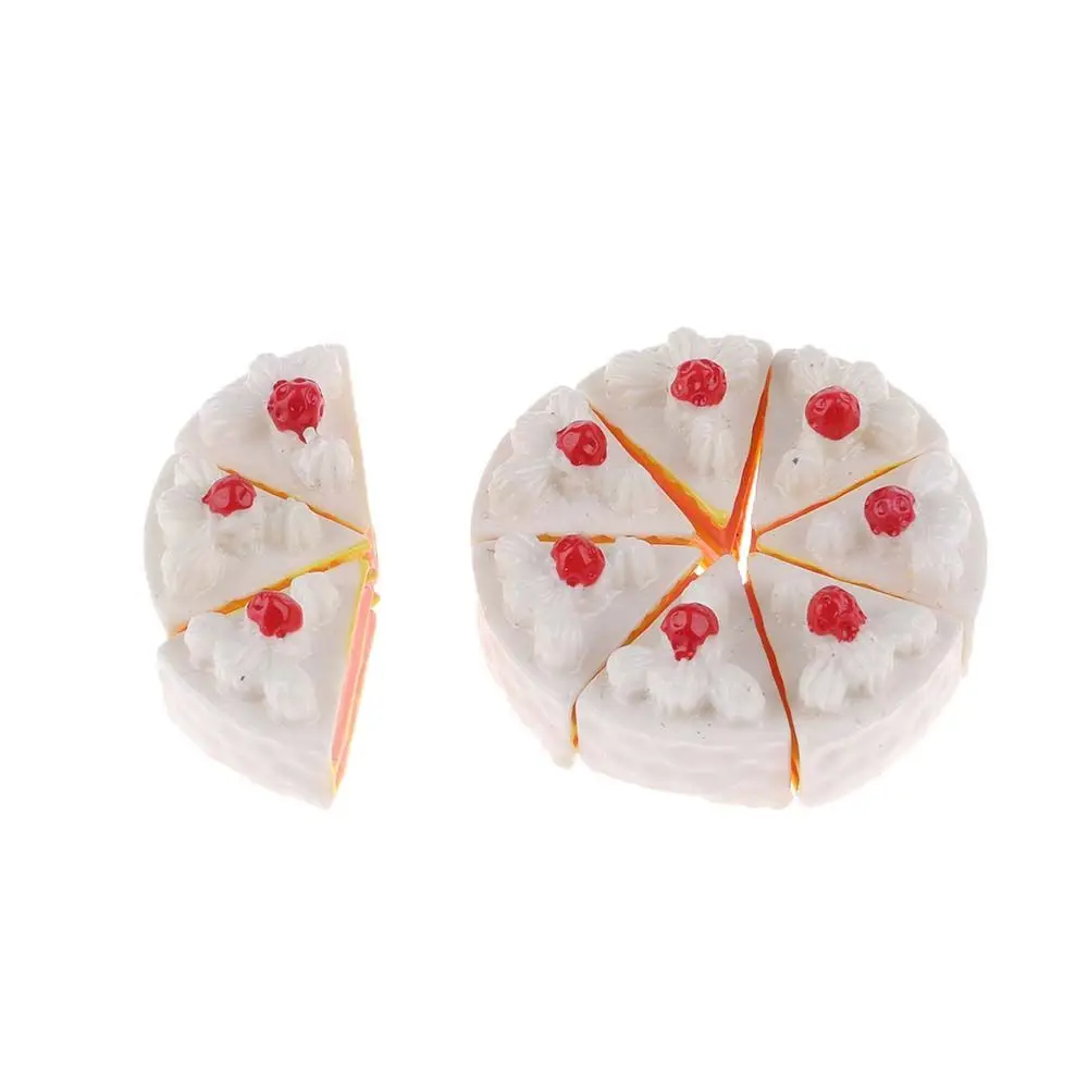 10Pcs DollHouse Cakes DIY Miniature Artificial Fake Food Triangle Cake Resin Ornament Kitchen Accessories