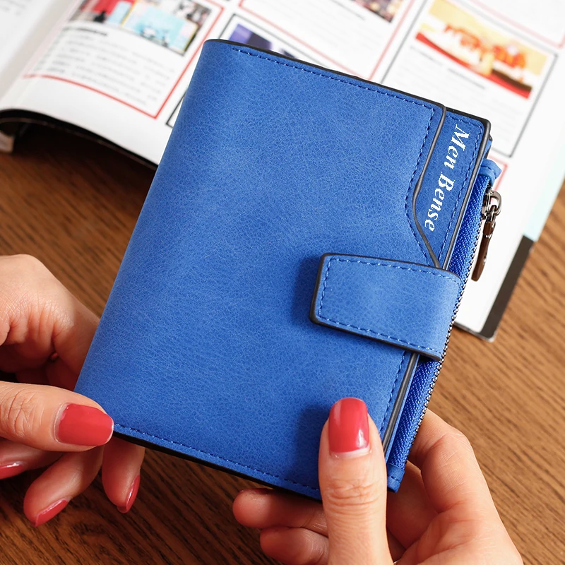 Short Wallet Women's Leather Genuine Small Zip Women's Purse Small Coin Sac Femme 2023 Luxury Brand Porte Feuille Ladies Wallet