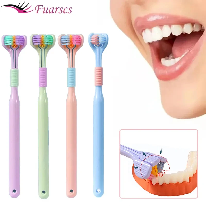 Cepillo 2025 de dientes de tres new lados para adultos, cerdas suaves ultrafinas, cuidado bucal, seguridad para la salud bucal, Cle