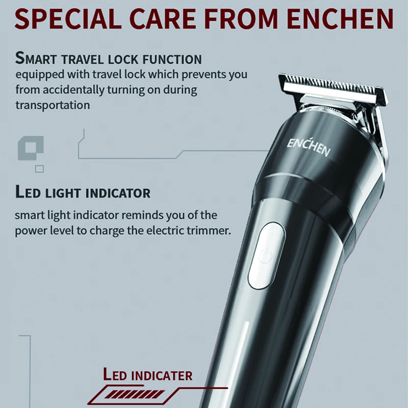 ENCHEN Beardo Trimmer Multi-functional for Beard Hair Body Groin With Type-C Charge and Travel Lock