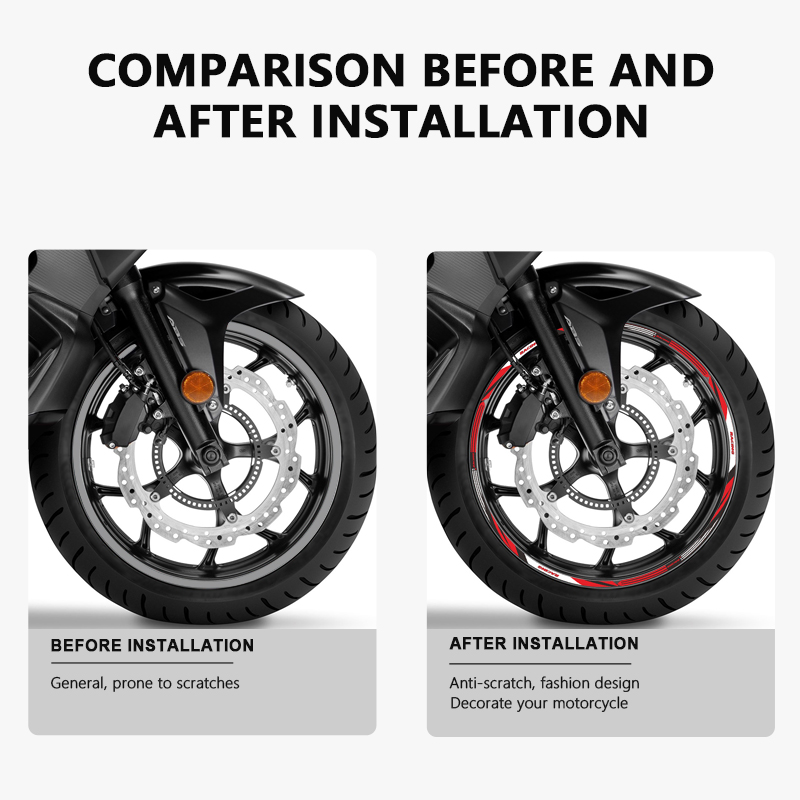 Motorcycle Wheel Sticker PVC Rim Tape for Honda Integra 750 700 Accessories NC750D NC700D 2012-2021 2019 2020 Waterproof Decal