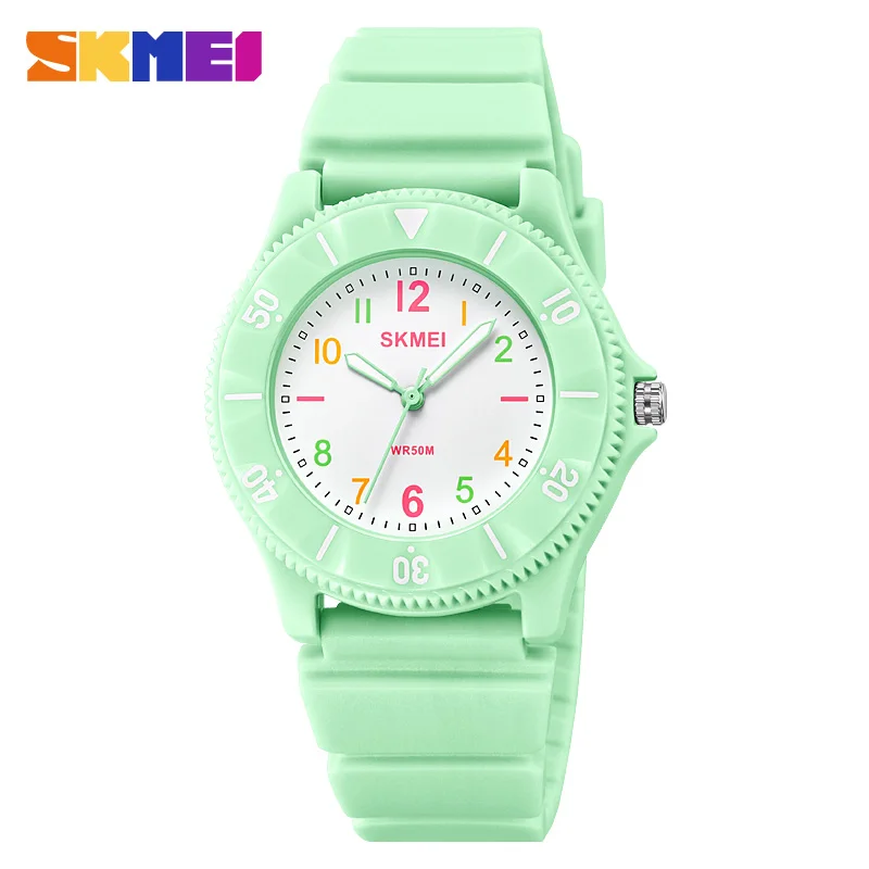 SKMEI Brand New Soft TPU Strap Children Sports Watches 50M Waterproof Kids Quartz Wristwatches For Boys Girls Clock montre