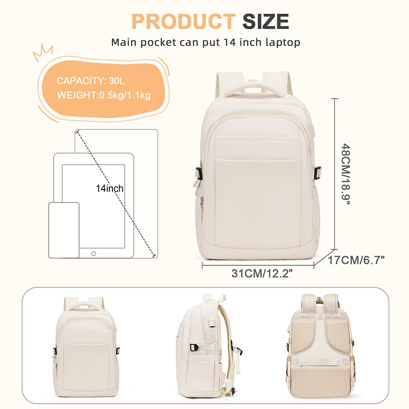 Fashion Teenager School Backpack for Boys Waterproof Student Bookbag School Bag Girls Nylon Laptop Travel Casual Canvas Backpack