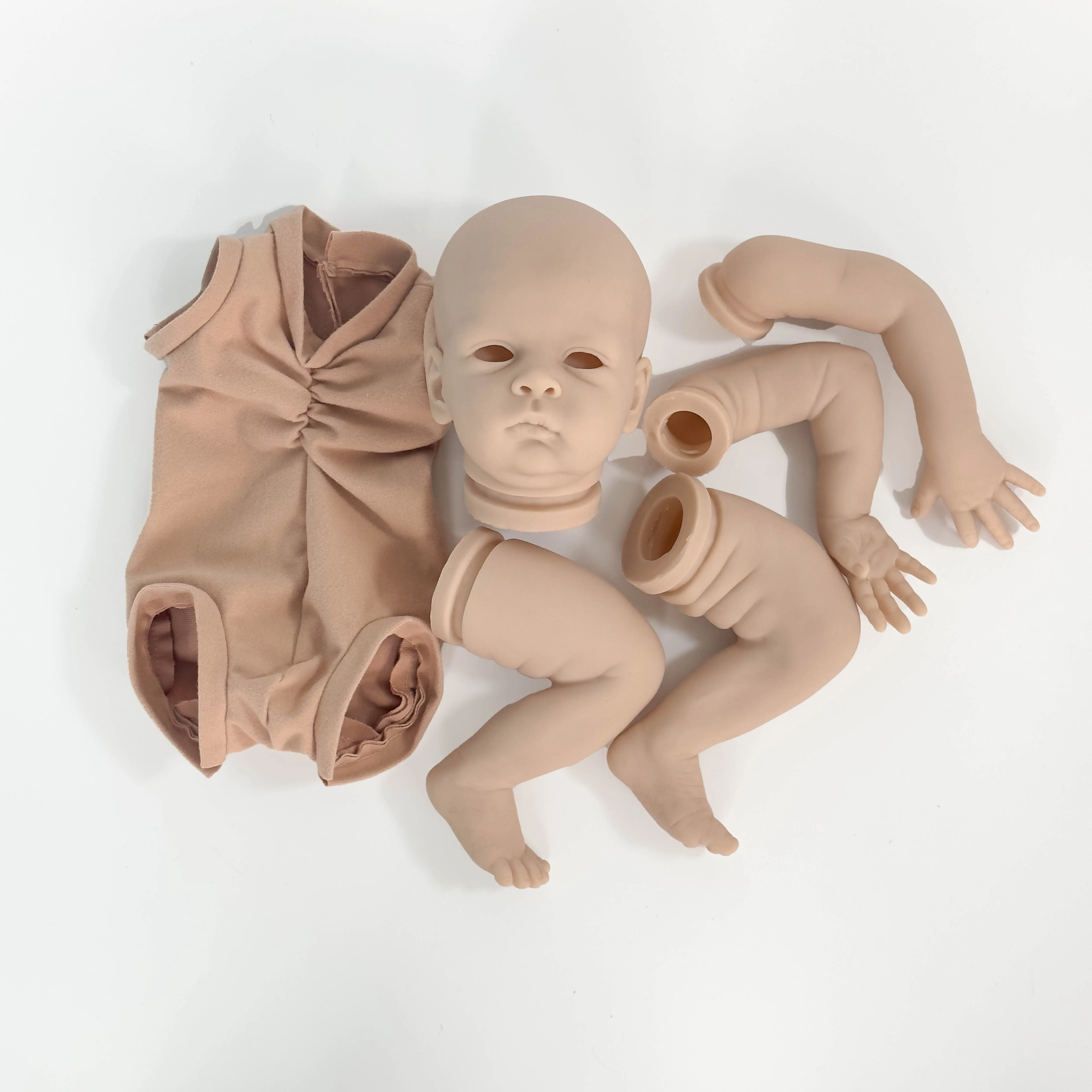NPK 20inch Reborn Doll Kit Oskar Lifelike Real Soft Touch Real Baby Fresh Color Unfinished Doll Parts with Body