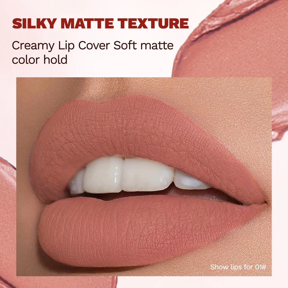QI 5Pcs/Set Matte lipstick Set Stickless Cup Lip Color Lasting Classic Lip Color Stain Free Velvet Mist lipstick Set 241031