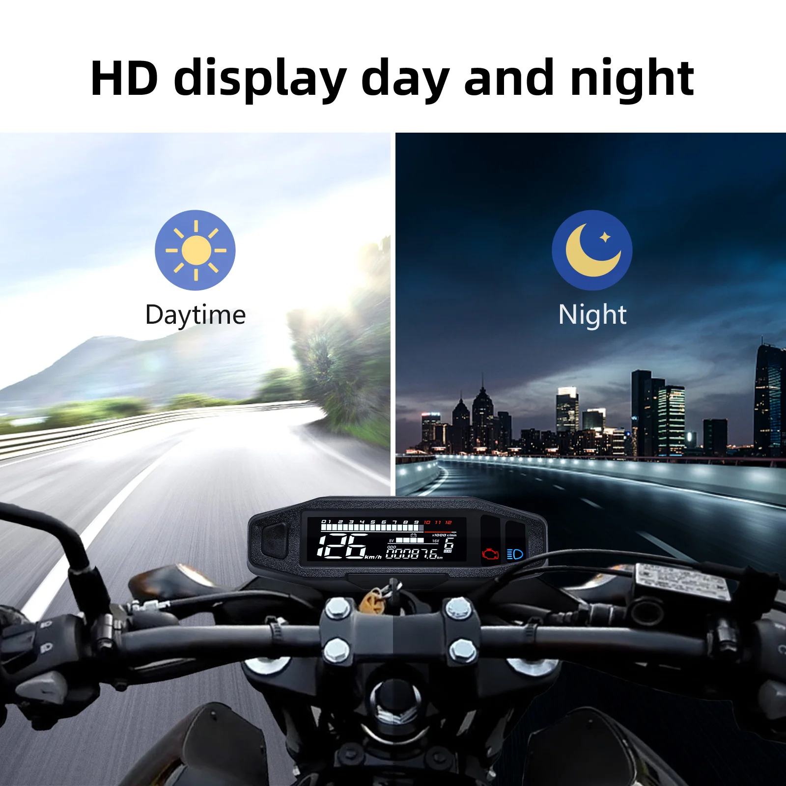 Moto Dashboard Digital Motorcycle Speedometer For Russian KR200 Speed Gauge Odo-meter Tacho Meter Motorcycle Accessories 8-16V