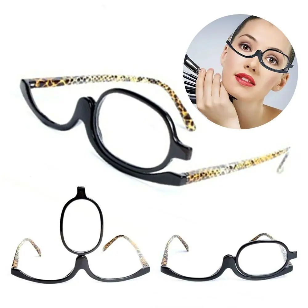 Woman Eyewear +1.00~+4.0 Diopter Magnifying Glasses Cosmetic Glasses Folding Eyeglasses Rotating Makeup Reading Glasses