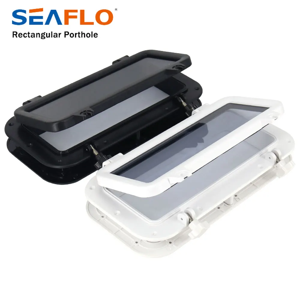 40x20cm Boat Rectangular Porthole Anti-Ultraviolet ABS Tempered Glass Porthole Window Opening Portlight RV Yacht Porthole