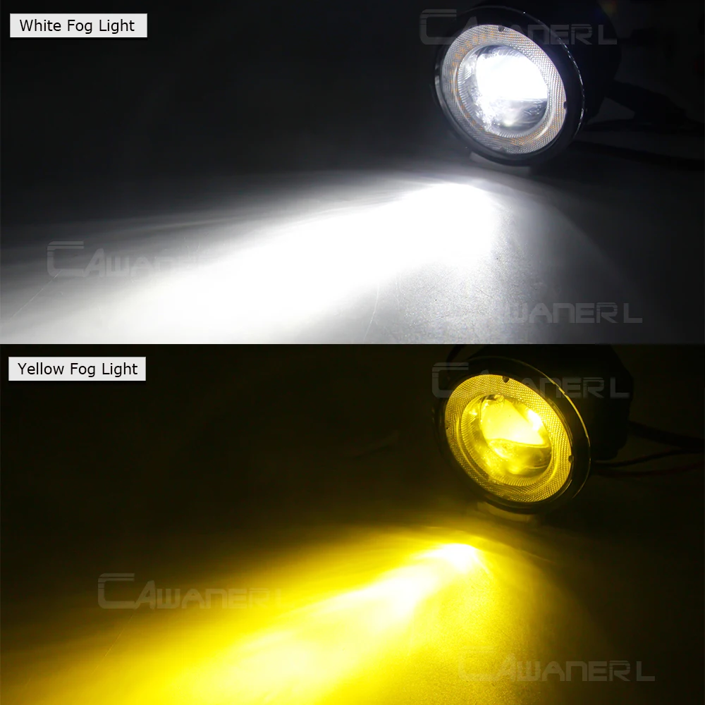 2 X LED Fog Light Assembly For Renault Trafic 3 III X82 2015-2020 Car Front Bumper Angel Eye Daytime Running Light DRL 30W 12V