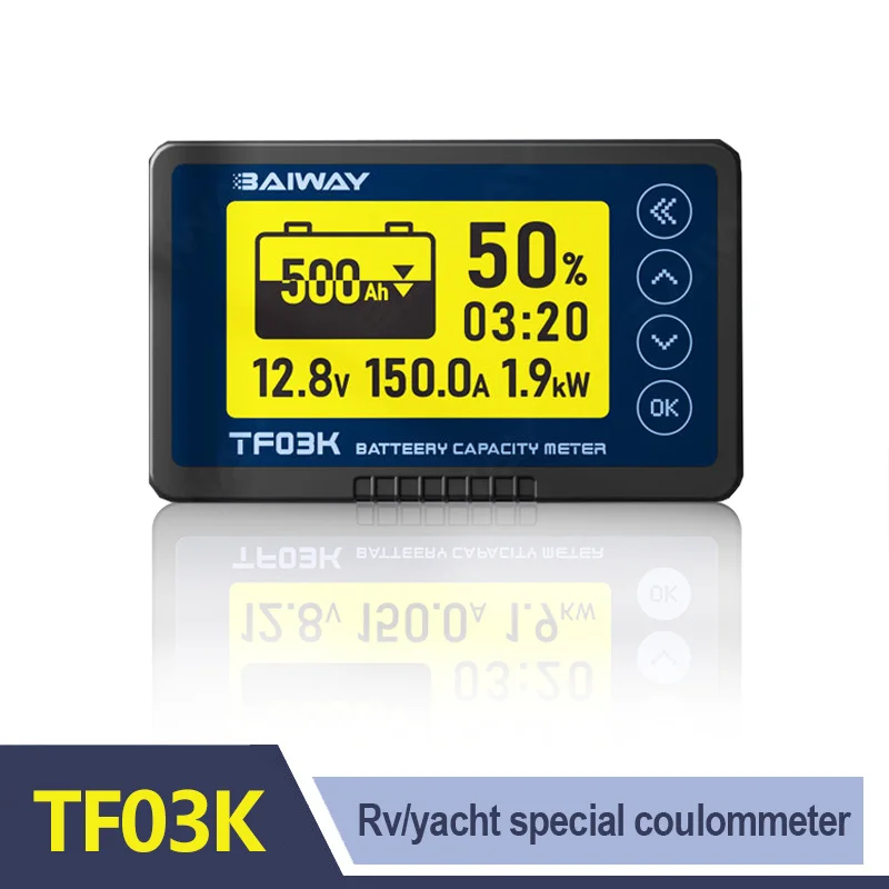 DC8-120V Meter Battery Capacity Indicator Voltage Current 50A/100A/350A/500A Coulomb Counter for Electric Car