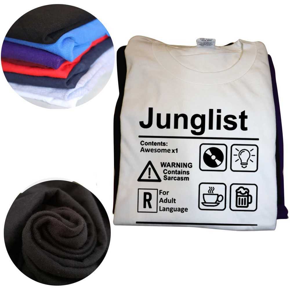 Men's T-Shirts Junglist Sports Definition T-shirt Fun Drum and Bass Club Turntable Deck Music DNB Mens Cotton O-Neck Top Tee J240402