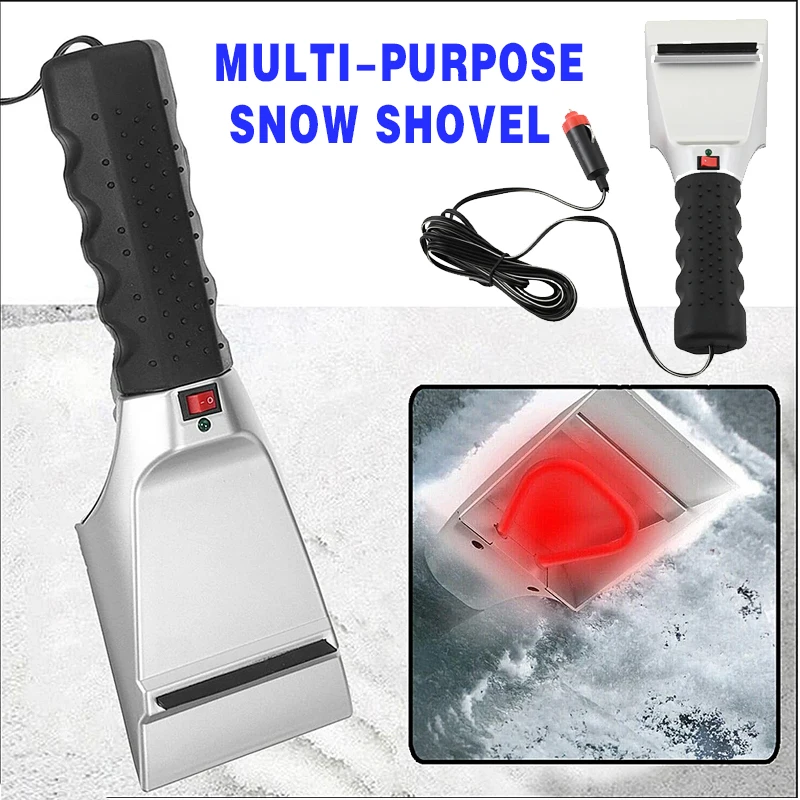 Car Heated Snow Removal Ice Shovel Simple And Easy To Use Winter Faster 12v Universal Can Be Heated Removal Tool