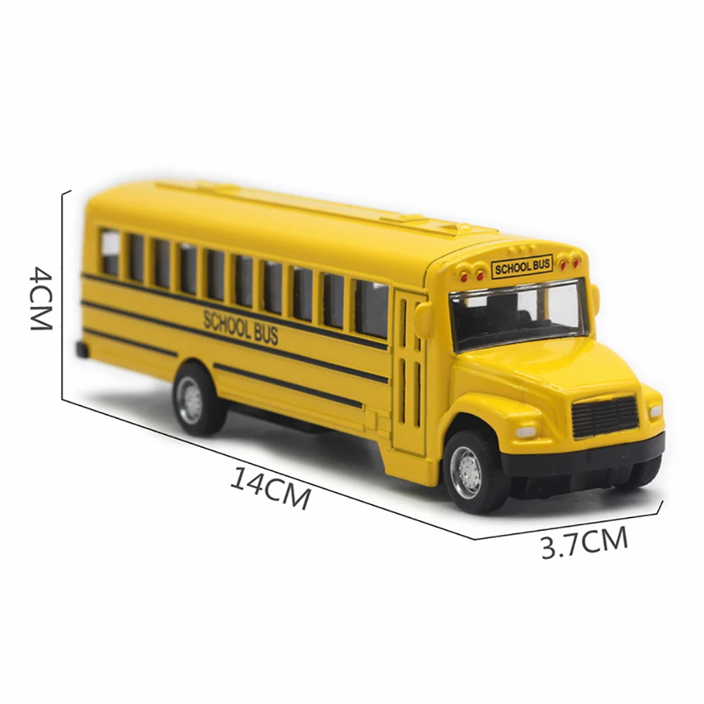 Metal Cars Toys Scale 1/43 School Bus Diecast Alloy Car Model for Boys Gift Children Kids Toy Vehicles Hobbies Collection