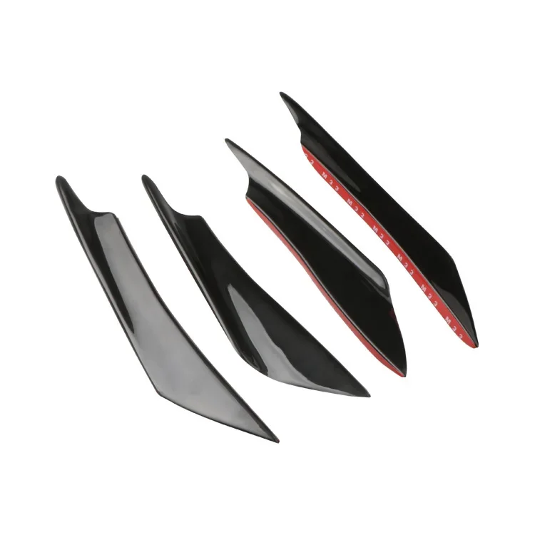 Universal For Mitsubishi Lancer EVO 10 2008-2017 Front Bumper Splitter Fin Canard Diffuser Valence Spoiler Lip Car Accessories
